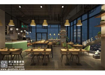 嵊州市800平方米咖啡館設(shè)計(jì)公司-浙江國(guó)富裝飾