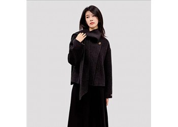 IRENENA女裝溫碧霞自創(chuàng)品牌時(shí)尚呢子半身裙黑色百褶休閑裙